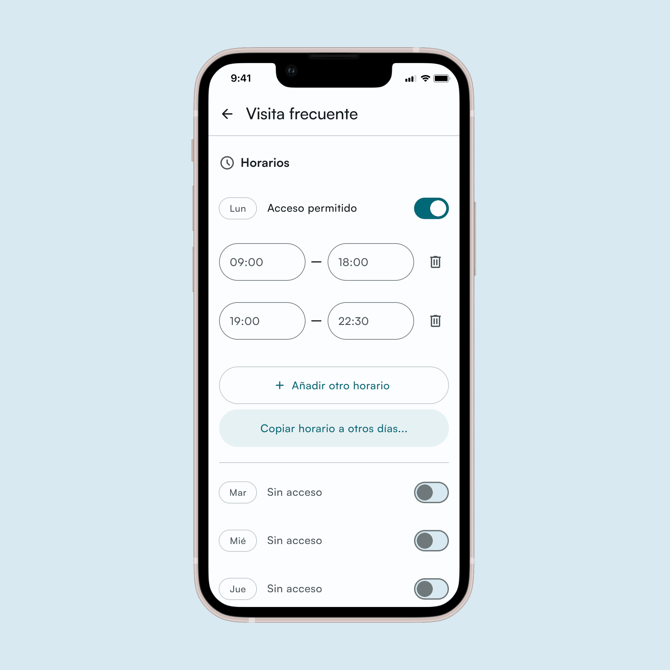 Visita con QR de acceso