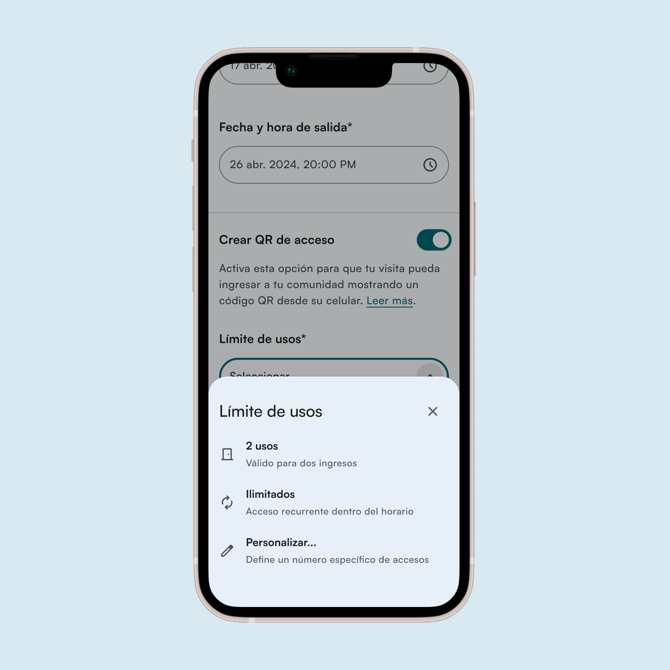 Visita Programada - QR de acceso