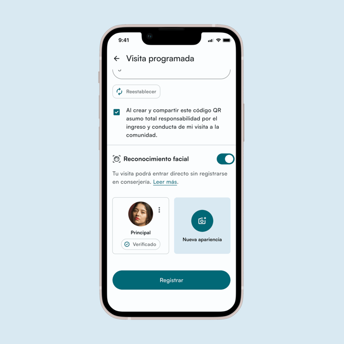 Visitas Programadas - Reconocimiento Facial