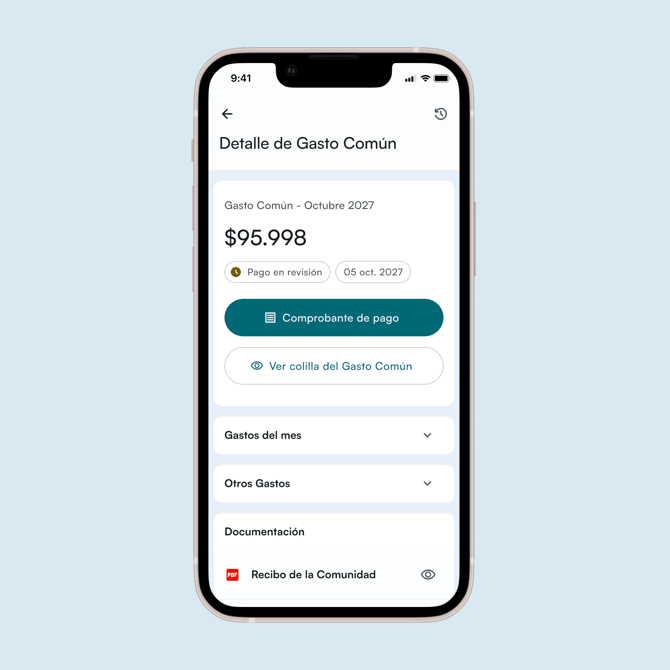 Detalle Gasto Comun App Residentes