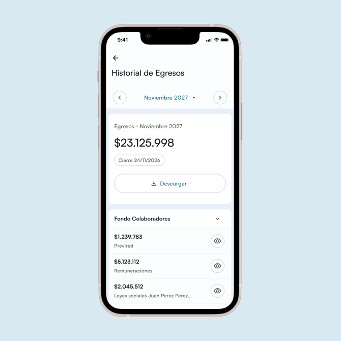 Historial de Egresos App Residentes