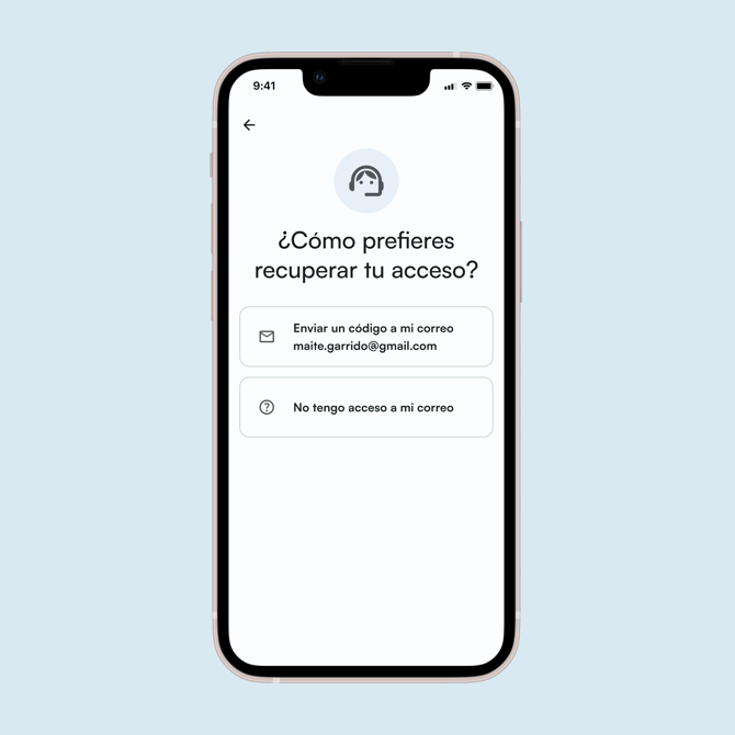 Recuperar contraseña App Residentes