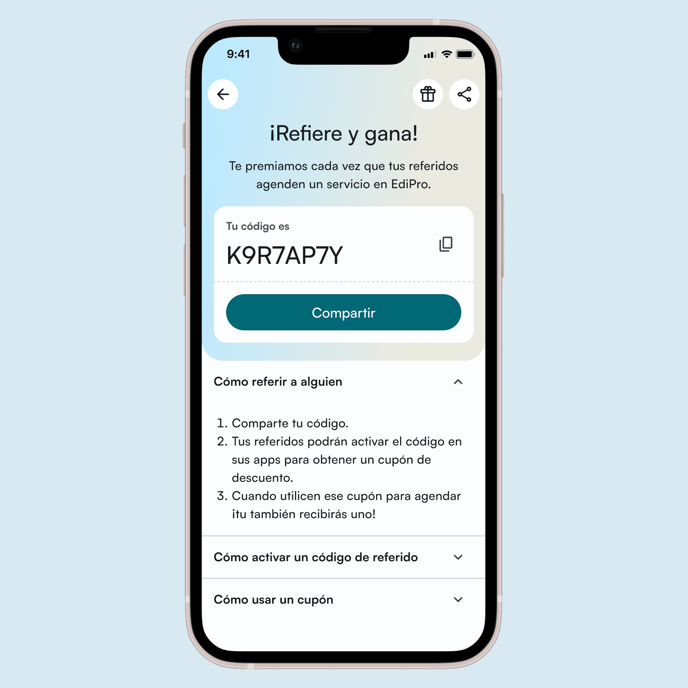 edipro-app-residentes-servicios-referir-amigos-ganar-cupones